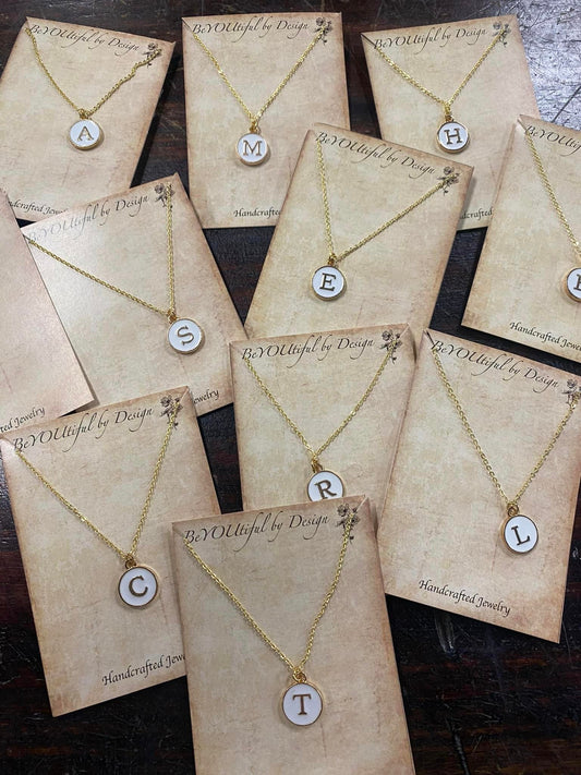 Monogram White Necklace